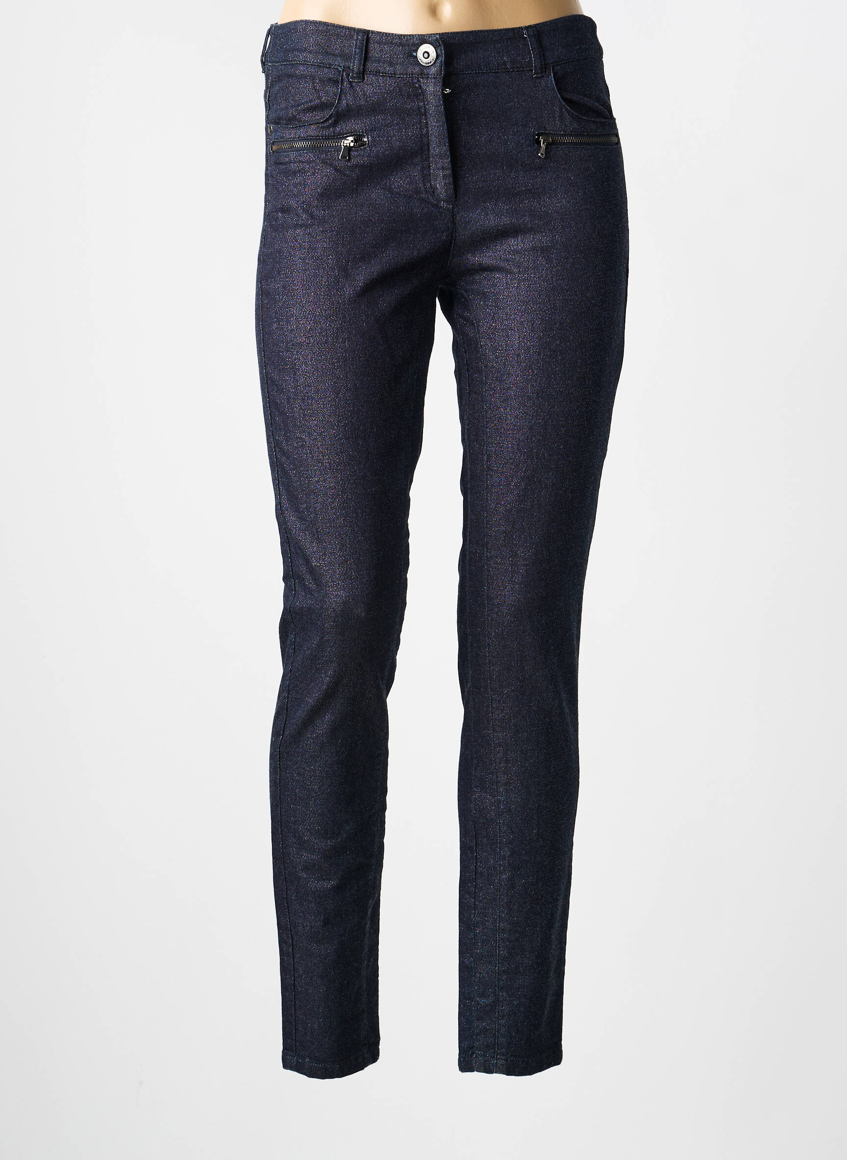 Pantalon slim stretch taille normale bleu VOODOO femme
