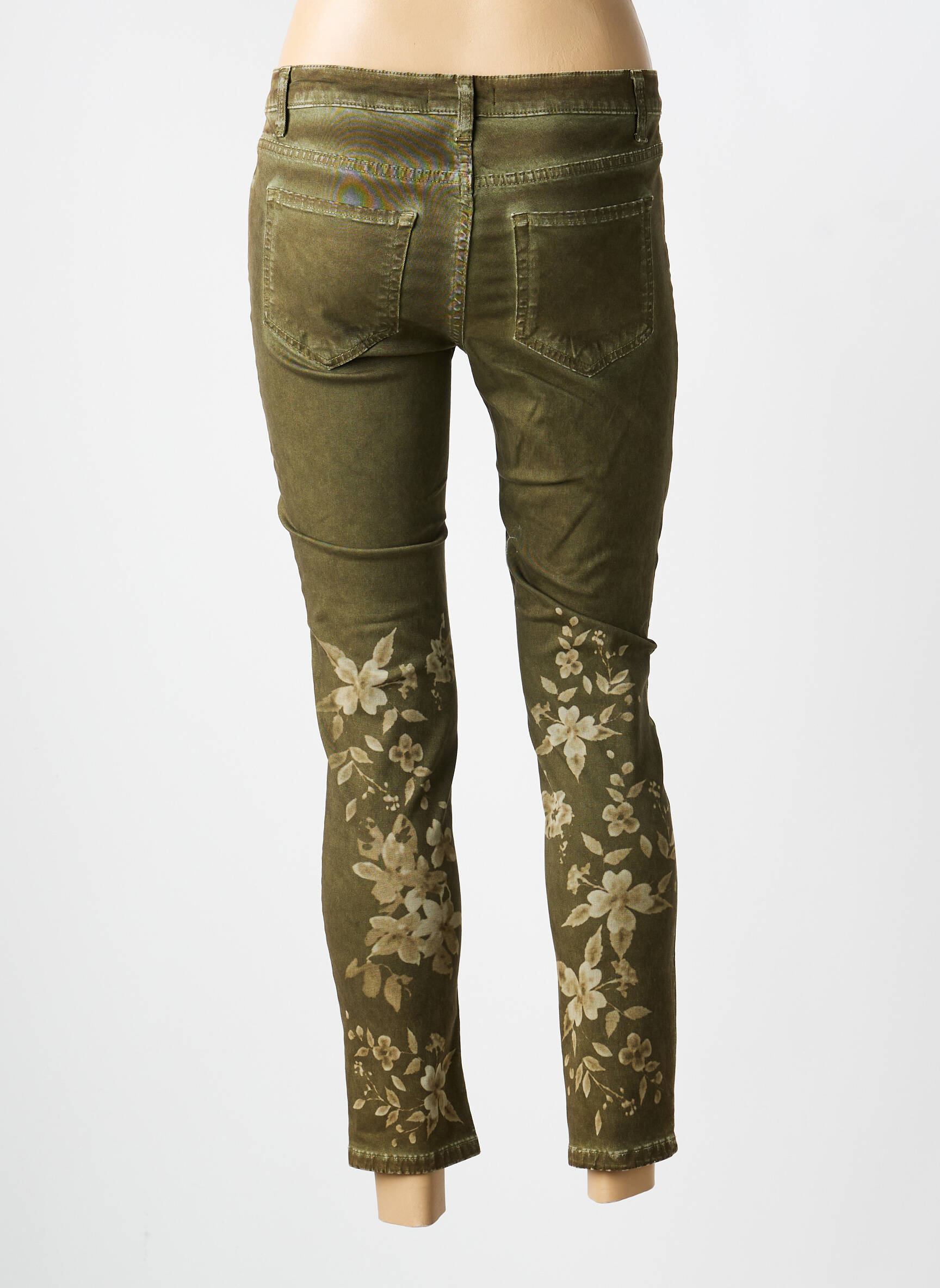 Jeans coupe slim taille basse taille basse vert VOODOO femme