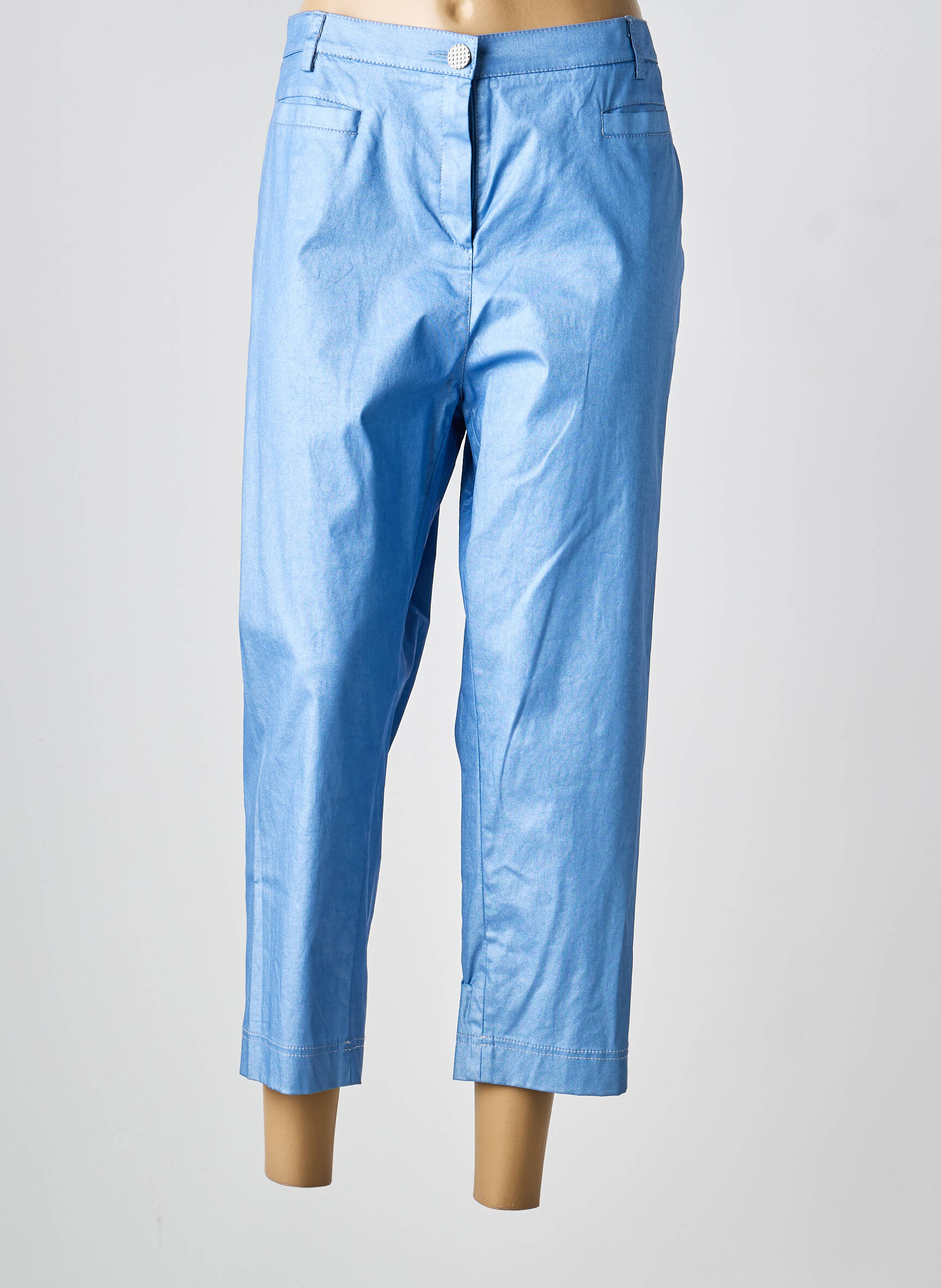 Pantalon 7/8 stretch taille normale bleu JUMFIL femme