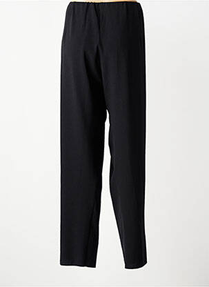 Pantalon droit tissage crêpe taille haute noir JUMFIL femme