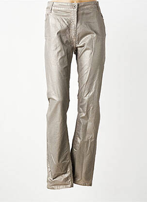 Pantalon slim tissage enduit taille normale gris LAUREN VIDAL femme