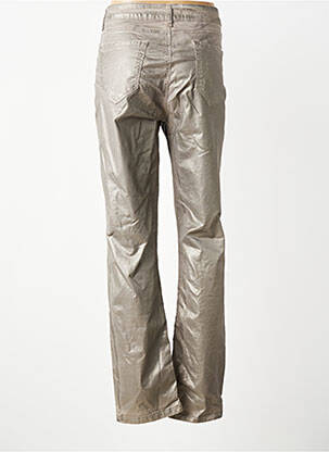 Pantalon slim tissage enduit taille normale gris LAUREN VIDAL femme