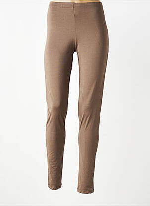 Legging tissage jersey taille normale marron LAUREN VIDAL femme