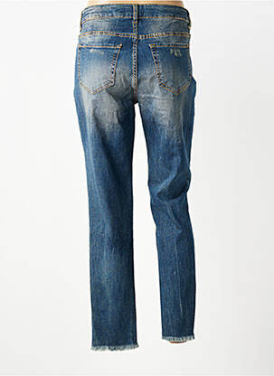 Jeans coupe slim effet usé délavé taille normale bleu VOODOO femme