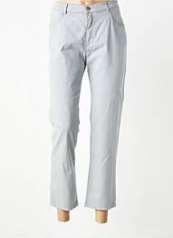 Pantalon 7/8 stretch taille normale gris BRUNO SAINT HILAIRE femme