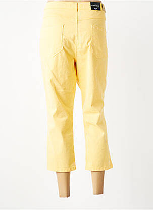 Pantacourt stretch taille normale jaune BRUNO SAINT HILAIRE femme
