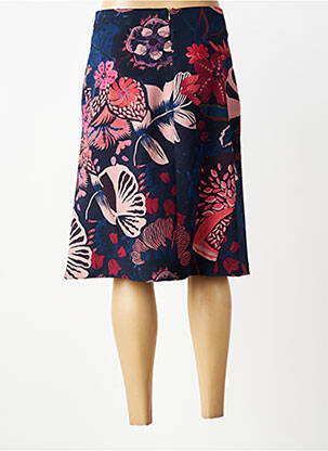 Jupe mi-longue taille à pinces bleu VOODOO femme