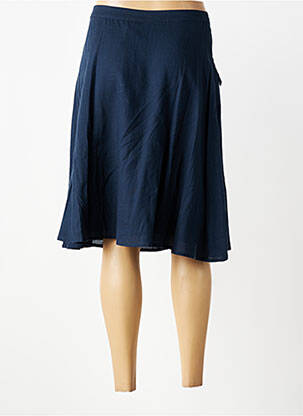 Jupe mi-longue coupe évasée bleu AURA BY FIGURE LIBRE femme