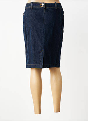 Jupe mi-longue taille à pinces bleu QUATTRO femme