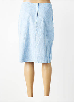 Jupe mi-longue taille à pinces bleu AURA BY FIGURE LIBRE femme