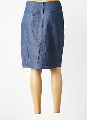 Jupe mi-longue taille à pinces bleu AURA BY FIGURE LIBRE femme