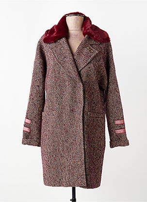 Manteau long coupe cintrée sans capuche rouge VOODOO femme