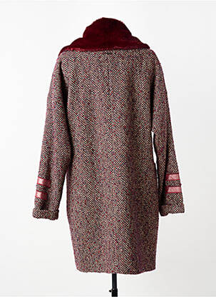 Manteau long coupe cintrée sans capuche rouge VOODOO femme