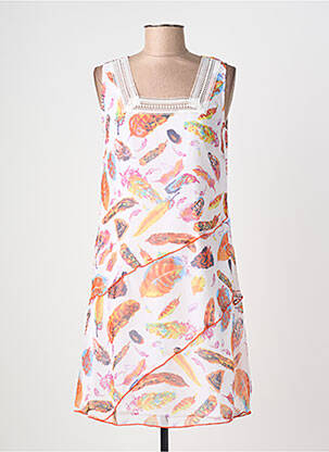 Robe courte sans manche sans manche orange AURA BY FIGURE LIBRE femme