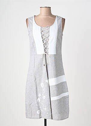 Robe mi-longue sans manche sans manche gris AURA BY FIGURE LIBRE femme