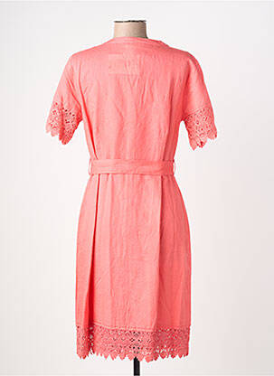 Robe mi-longue manches courtes manches courtes rose AURA BY FIGURE LIBRE femme
