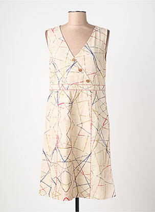 Robe mi-longue sans manche sans manche beige AURA BY FIGURE LIBRE femme