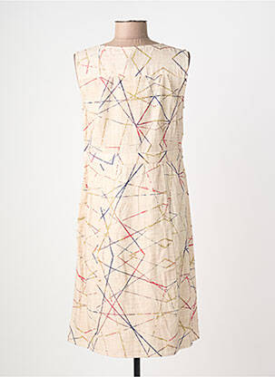 Robe mi-longue sans manche sans manche beige AURA BY FIGURE LIBRE femme