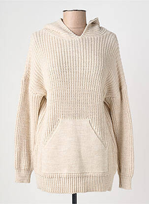 Pull stretch manches longues beige QUATTRO femme