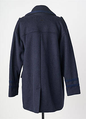 Manteau long coupe cintrée sans capuche bleu VOODOO femme