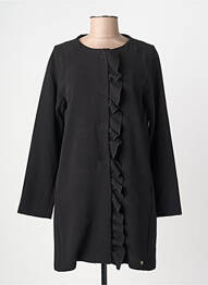 Manteau long coupe cintrée sans capuche noir VOODOO femme