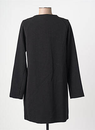 Manteau long fermeture pressionnée sans capuche noir VOODOO femme