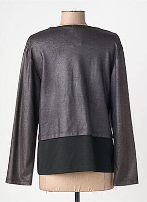 Veste casual tissage suedine noir QUATTRO femme