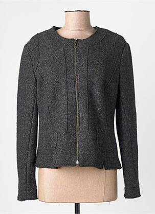 Veste casual col rond gris VOODOO femme