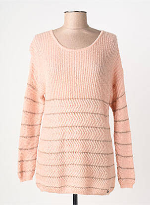 Pull tunique stretch manches longues rose VOODOO femme