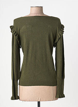 Pull coupe cintrée manches longues vert VOODOO femme