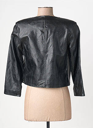 Veste simili cuir epaulette noir VOODOO femme