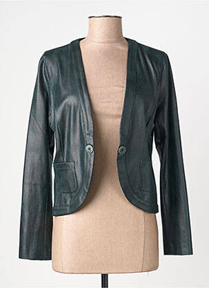 Veste simili cuir poches vert VOODOO femme