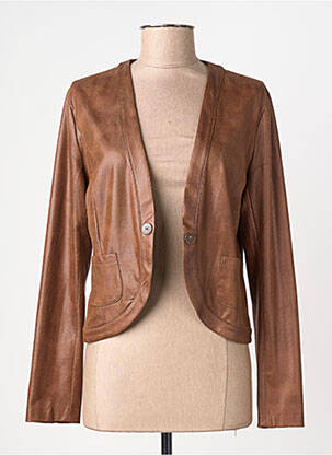 Veste simili cuir poches marron VOODOO femme