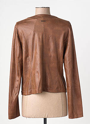 Veste simili cuir poches marron VOODOO femme