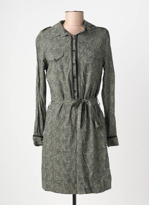 Robe courte manches longues manches longues vert VOODOO femme