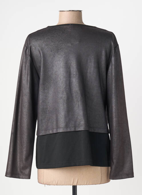 Veste casual tissage suedine noir QUATTRO femme