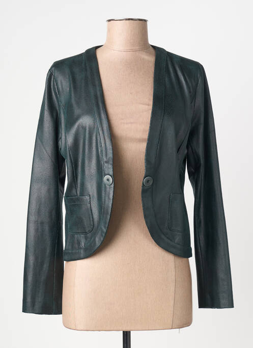 Veste simili cuir poches vert VOODOO femme
