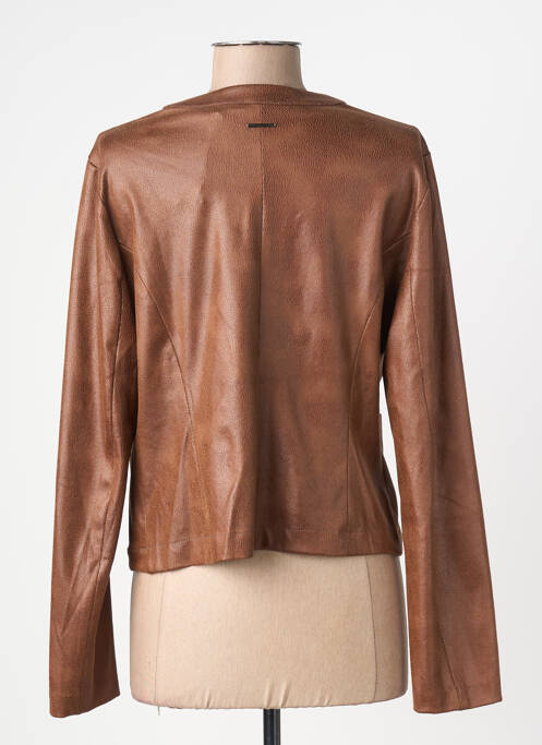 Veste simili cuir poches marron VOODOO femme