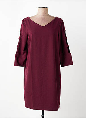 Robe courte manches 3/4 manches 3/4 violet VOODOO femme