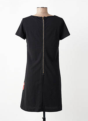 Robe courte fermeture zippée au dos manches courtes noir VOODOO femme