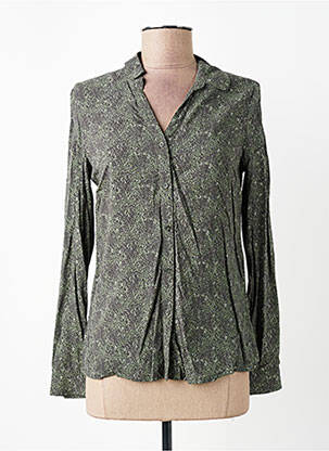 Chemisier coupe cintrée manches longues vert VOODOO femme
