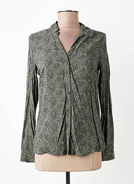 Chemisier coupe cintrée manches longues vert VOODOO femme