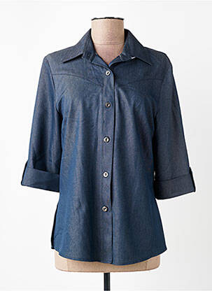 Chemisier coupe cintrée manches 3/4 bleu QUATTRO femme