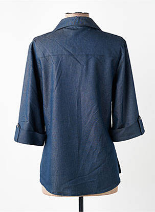 Chemisier coupe cintrée manches 3/4 bleu QUATTRO femme