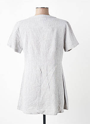 Tunique manches courtes coupe cintrée gris AURA BY FIGURE LIBRE femme