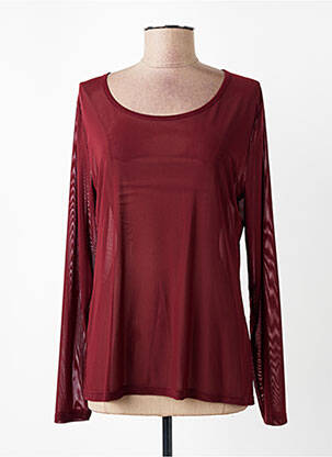 Top coupe fluide manches longues rouge VOODOO femme