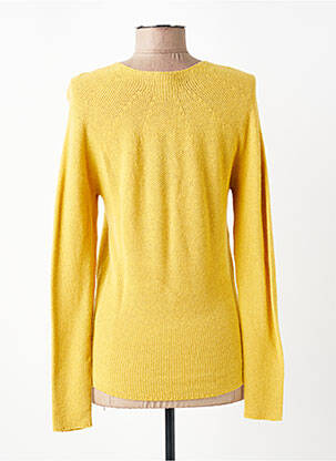 Pull coupe cintrée manches longues jaune VOODOO femme