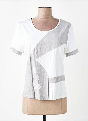 T-shirt stretch manches courtes gris AURA BY FIGURE LIBRE femme