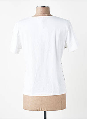 T-shirt imprimé fantaisie manches courtes blanc AURA BY FIGURE LIBRE femme