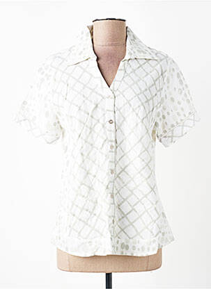 Chemisier manches courtes manches courtes blanc AURA BY FIGURE LIBRE femme